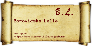 Borovicska Lelle névjegykártya